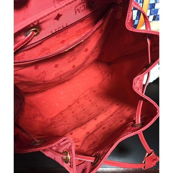 MCM - Red Nylon Backpack - EUC main image 6